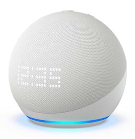 Echo Dot (5a geração) Smart Speaker com relógio e Alexa Amazon Branco