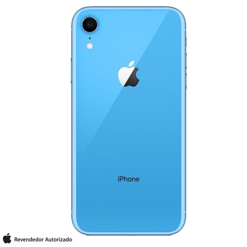 iPhone XR Azul, com Tela de 6,1", 4G, 64 GB e Camera de 12