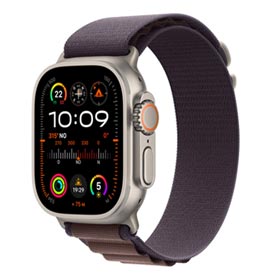Apple Watch Ultra 2 (GPS + Cellular) 49 mm Caixa de Titânio com Pulseira Loop Alpina Índigo M
