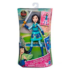 Boneca Princesa Disney Mulan Roupa de Guerreira - E8628 - Hasbro