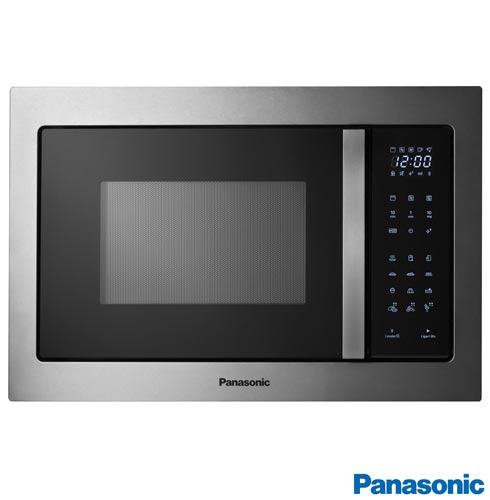 Foto 1 - Micro-ondas de Embutir Panasonic Style Grill com 30 Litros de Capacidade e Grill Inox e Black Glass - NNGT682SRU