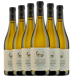 Kit com 06 Unidades de Vinho Branco Anima Vinum La Combe du Soleil Chardonnay 2015 com 750 ml