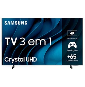 Smart TV 4K Samsung Crystal UHD 85" Polegadas com Painel Dynamic Crystal Color,...