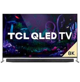 Smart TV TCL 8K QLED 75" com Dolby Vision, Google Assistant e Wi-Fi dual band e Bluetooth integrados - QL75X915